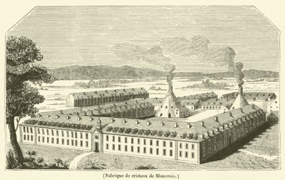 Moncenis kristálygyár (metszet) alkotó: French School