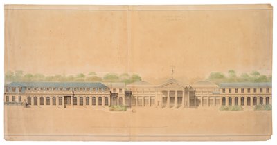 A Chateau de Neuilly homlokzata alkotó: French School