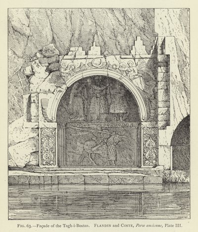 A Tagh-i-Bostan homlokzata alkotó: French School