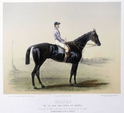 Híres versenyló - a "" A kentaur" című filmben 1866-ban alkotó: French School