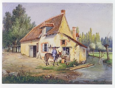 Farm az Epernay régióban, 1850 körül (wc papíron) alkotó: French School