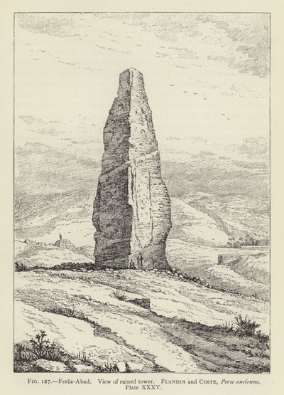 Feruz-Abad, kilátás a romos toronyra alkotó: French School
