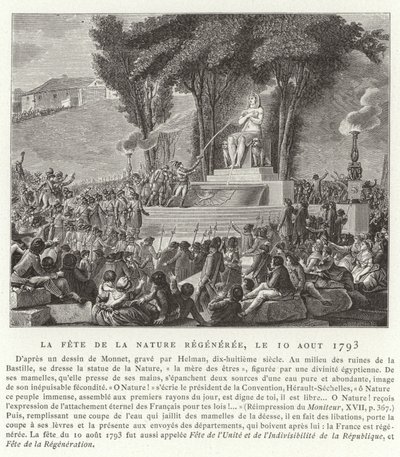 A Természet Újjáéledésének Fesztiválja, Párizs, 1793. augusztus 10 alkotó: French School