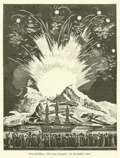 Tűzijáték, a Birodalom alatt lőtt, 1804. december 16 alkotó: French School