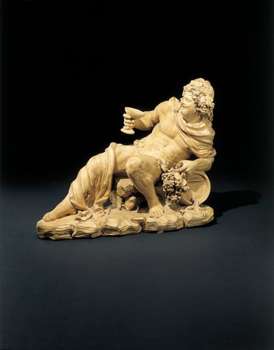 Bacchus egy pohár bor mellett fekvő alakja, 1770 körül alkotó: French School