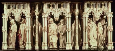 Szerzetesfigurák Merész Fülöp, Burgundia hercege (1342-1404) sírjából, Jean de Marville (ur. 1389), Claus Sluter (ur. 14056) és Claus de Werve (kb. 1380-1439), megrendelésre a kolostor számára o alkotó: French School