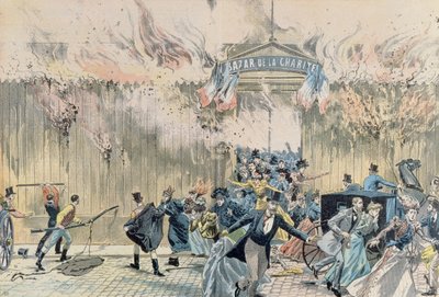 Tűz a Bazar de la Charite-ban, 1897. május 4., Le Pelerinből, 1897 alkotó: French School