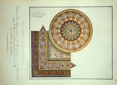 Első Birodalom: a Manufacture de la Savonnerie-ben kivitelezett szőnyeg tervezése I. Napóleon császár kabinetjének (1769-1821) a párizsi Palais des Tuileries-ban alkotó: French School