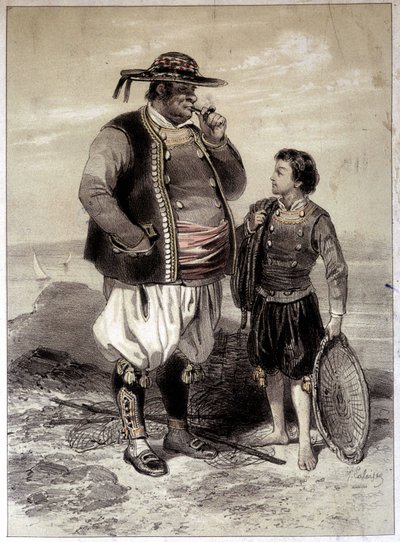 Douarnenez-i halászok, 1855 körül alkotó: French School