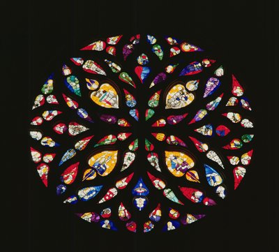 Pompás rózsaablak alkotó: French School