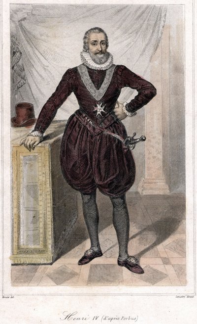IV. Henrik (1553-1610) lábképe karddal. alkotó: French School