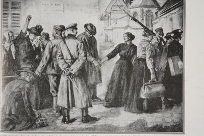 Francia civilek erőszakos elszállítása Lille-ből német munkakolóniákra, 1914-1919 alkotó: French School