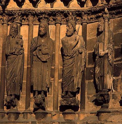 Négy figura a székesegyház homlokzatáról, 1230-40 körül (mészkő) alkotó: French School