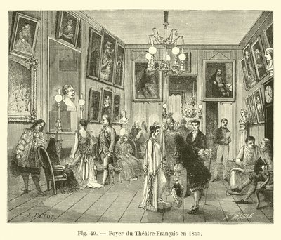 A Theatre-Francais előcsarnoka 1855-ben alkotó: French School