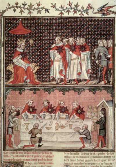 Fr 2813 fol.39 The Dauphin Charles (1338-80) és a három állam képviselői, a Grandes Chroniques de France-ból, 1375-79 alkotó: French School