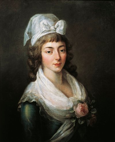Franciaország, Párizs, Versailles, Madame Roland portréja (Marie-Jean Roland de la Platiere alkotó: French School