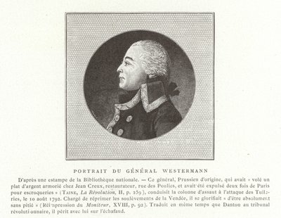 Francois Joseph Westermann francia politikus és a francia függetlenségi háború tábornoka alkotó: French School