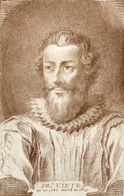 Francois Viete (1540-1603), Alexandre Saverien (1720-1805) illusztrációja a Histoire des Mathematiciensből, 1766-ban Párizsban jelent meg alkotó: French School