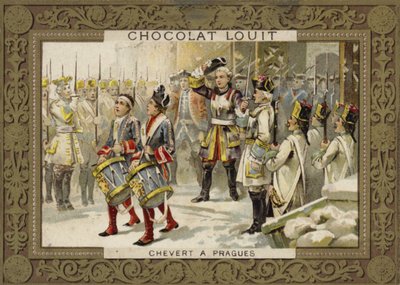 Francois de Chevert francia tábornok Prága ostrománál, 1741 alkotó: French School
