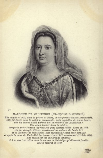 Francoise d Aubigne alkotó: French School