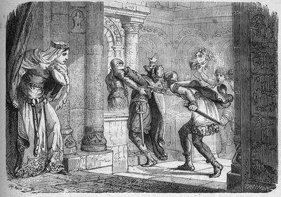 Fredegonde (545-597.), Neustria királynője 584-ben meggyilkoltatta I. Chilperic-et (539-584). Dr. „A prostitúció és a kicsapongás története a világ összes népe között az ókortól napjainkig” című vésése Th. -F. Debray. 1879. alkotó: French School