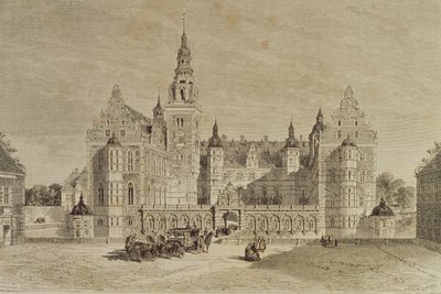 Frederiksborg kastély, Hillerod, Dánia, 1850-es évek, a Le Tour du Monde-ból, Párizs, 1860-as évek alkotó: French School
