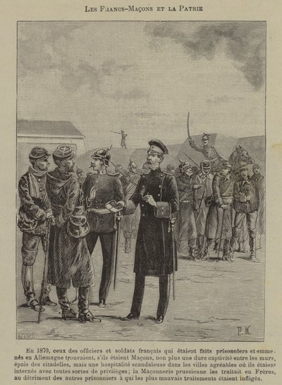 Szabadkőművesek és hazaszeretet (metszet) alkotó: French School