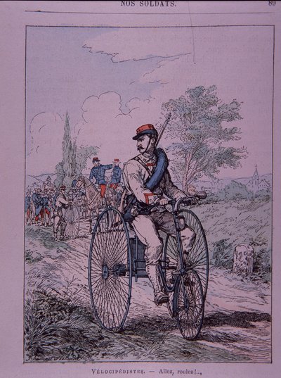 A francia hadsereg triciklije (velocipediste) alkotó: French School