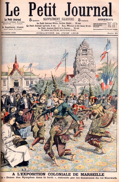 Francia gyarmati kiállítás Marseille-ben – Illusztráció a Le Petite Journal számára, 1906. június 24. (metszet) alkotó: French School