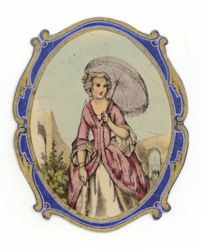 francia hölgy napernyővel alkotó: French School