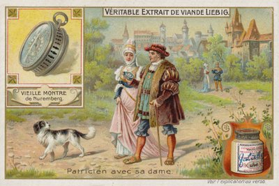 Francia húskivonat (Bouillon), udvarló pár alkotó: French School