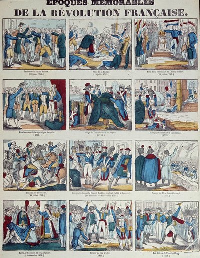 Francia forradalom: a francia forradalom különböző epizódjait az első birodalomig bemutató lemez. alkotó: French School