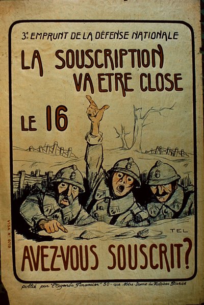 Első világháború francia háborús kötvények posztere, 1914-18 alkotó: French School