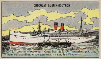 A Compagnie Transatlantique francia teherhajója (chromolitho) alkotó: French School