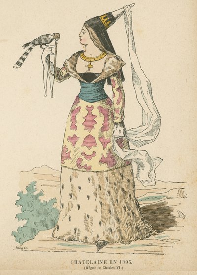 VI. Károly uralkodásának francia chatelaine, 1395 alkotó: French School