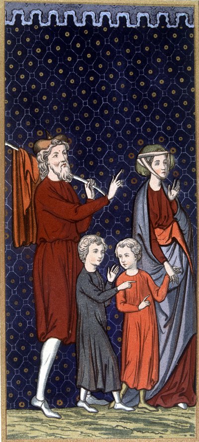 Francia család a 14. században - a „jelmezek és bútorok pompás művészetében””, szerk. Mangard-Maugé alkotó: French School