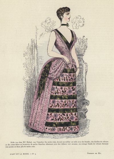 Französische Modeplatte von French School