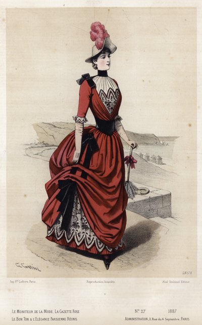 Francia divatlemez, 19. század vége alkotó: French School