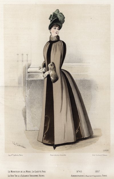 Francia divatlemez, 19. század vége alkotó: French School