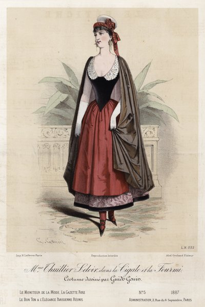 Francia divatlemez, 19. század vége alkotó: French School