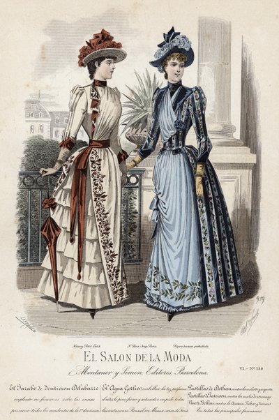 Francia divatlemez, 19. század vége alkotó: French School