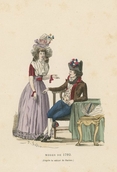 1792-es francia divat alkotó: French School