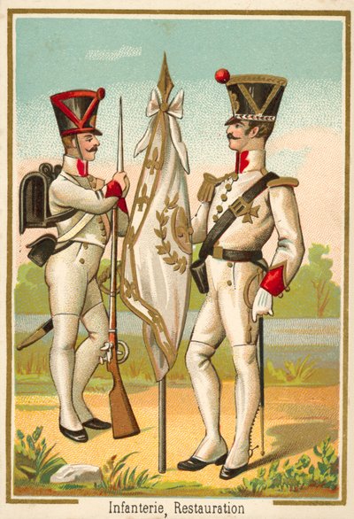 A restauráció francia gyalogsága (chromolitho) alkotó: French School