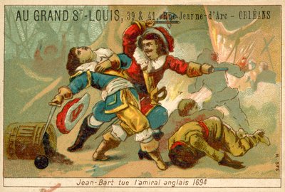 A francia haditengerészet parancsnoka és közlegénye megöl egy angol tengernagyot, 1694 alkotó: French School