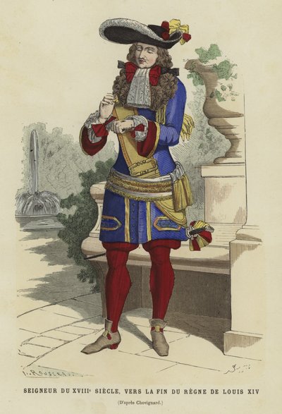 A 18. századi francia nemes, XIV. Lajos uralkodásának vége felé alkotó: French School