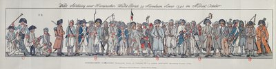 Francia katonák Németországban, 1795 (színes metszet) alkotó: French School
