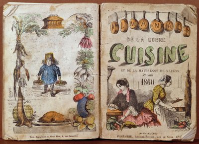 Az Almanach de la Bonne Cuisine et de la Mistress de Maison borítója, 1860 alkotó: French School