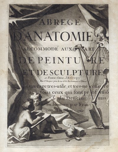 Frontispiece – Absztrakt anatómia, a festészet és szobrászat művészetéhez igazodva – Abrege d