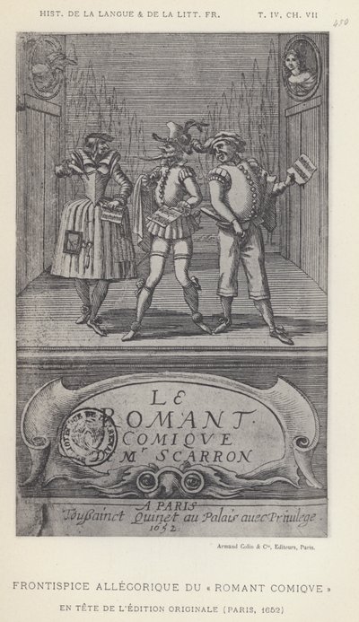 A római képregény allegorikus frontképe (litho) alkotó: French School