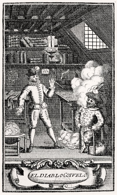 Dubercelle előlapja a "The Devil on Two Sticks" című filmhez, 1787 körül alkotó: French School